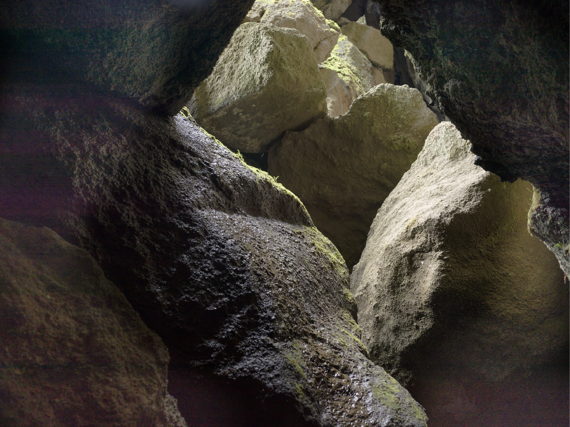 Boulders line trail near Thorsmork, Iceland