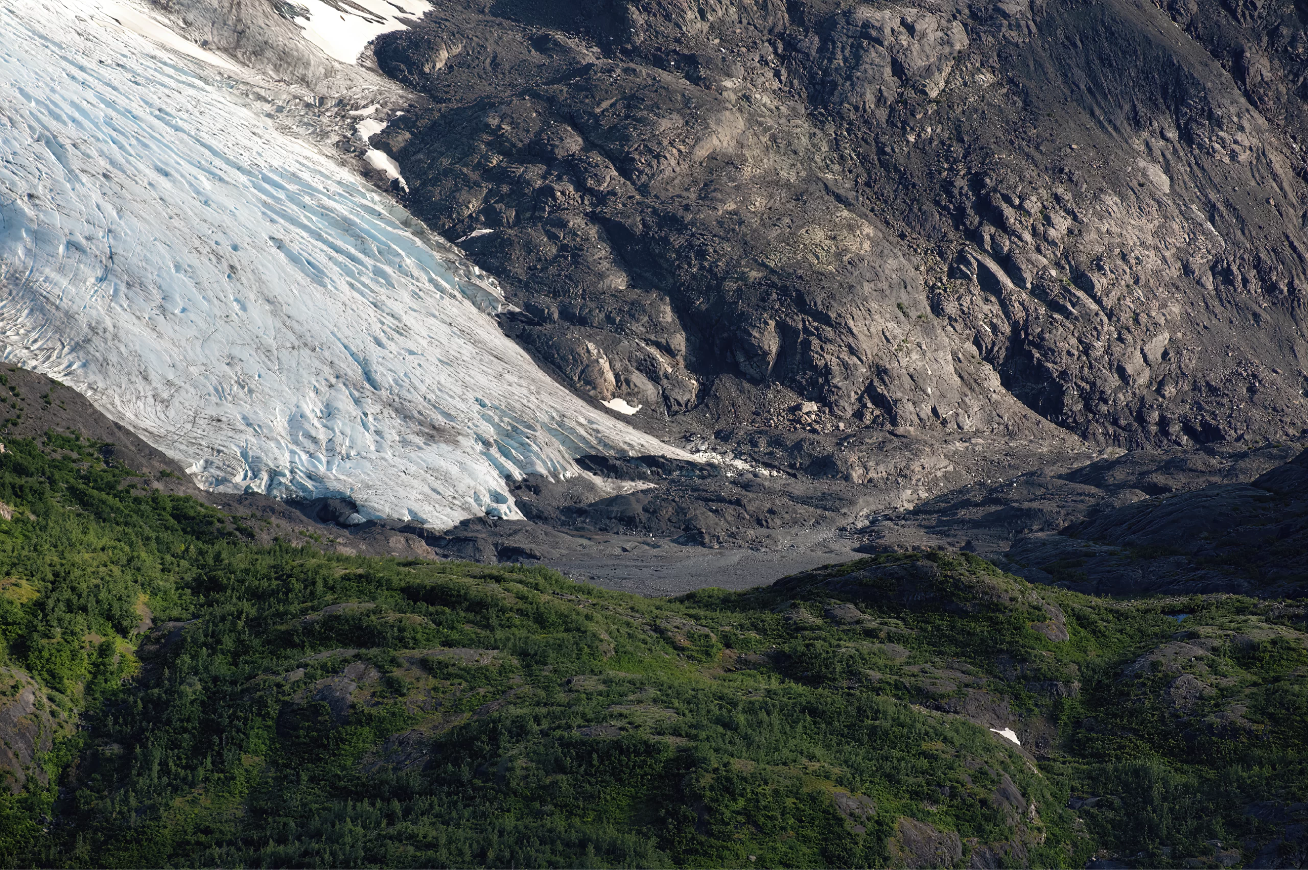 Receding terminus Portlock Glacier