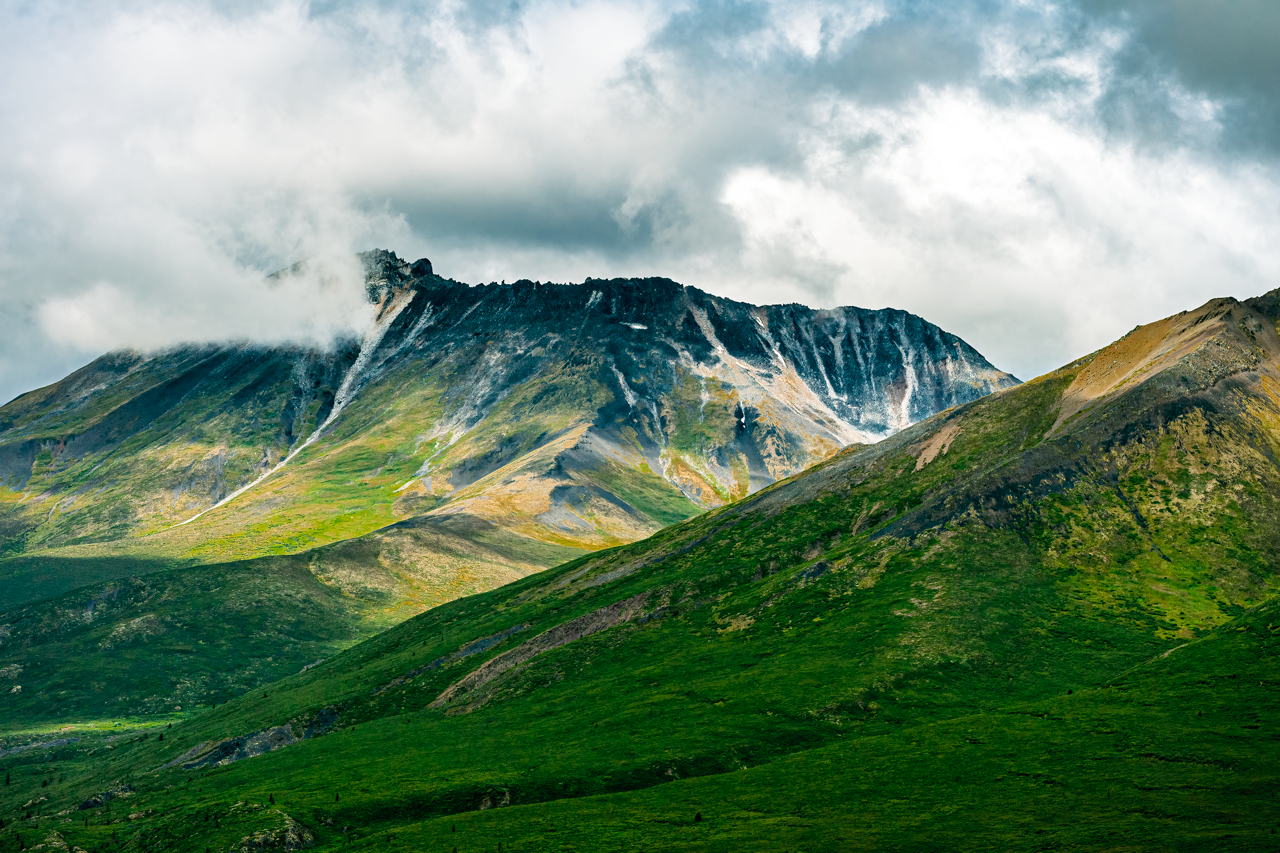 The dentist’s challenge — just looks like a broken crown, really a volcanic core in the Yukon