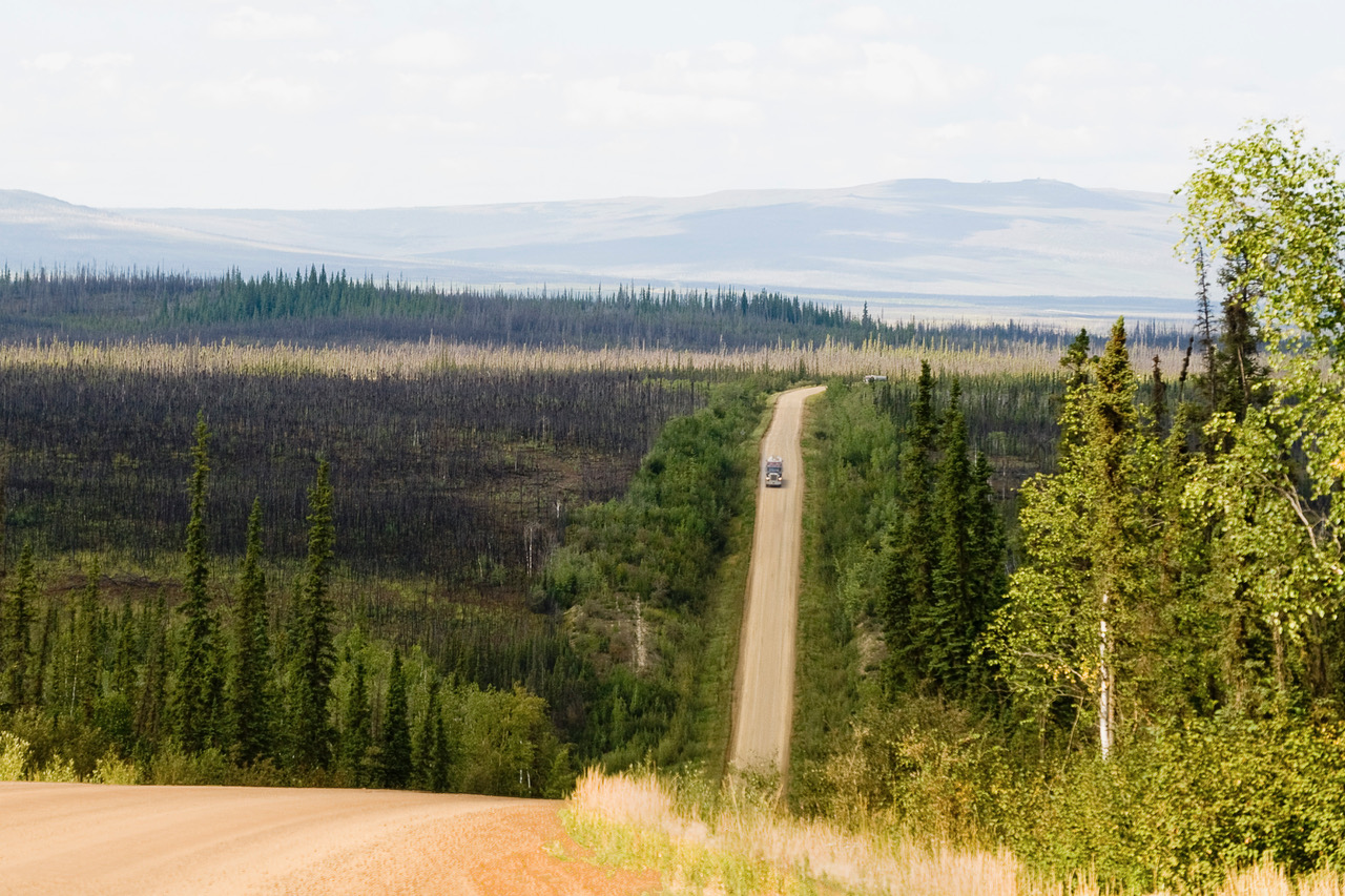Dalton Highway (the Ice Road) in Summer — Near Gold Camp, AK