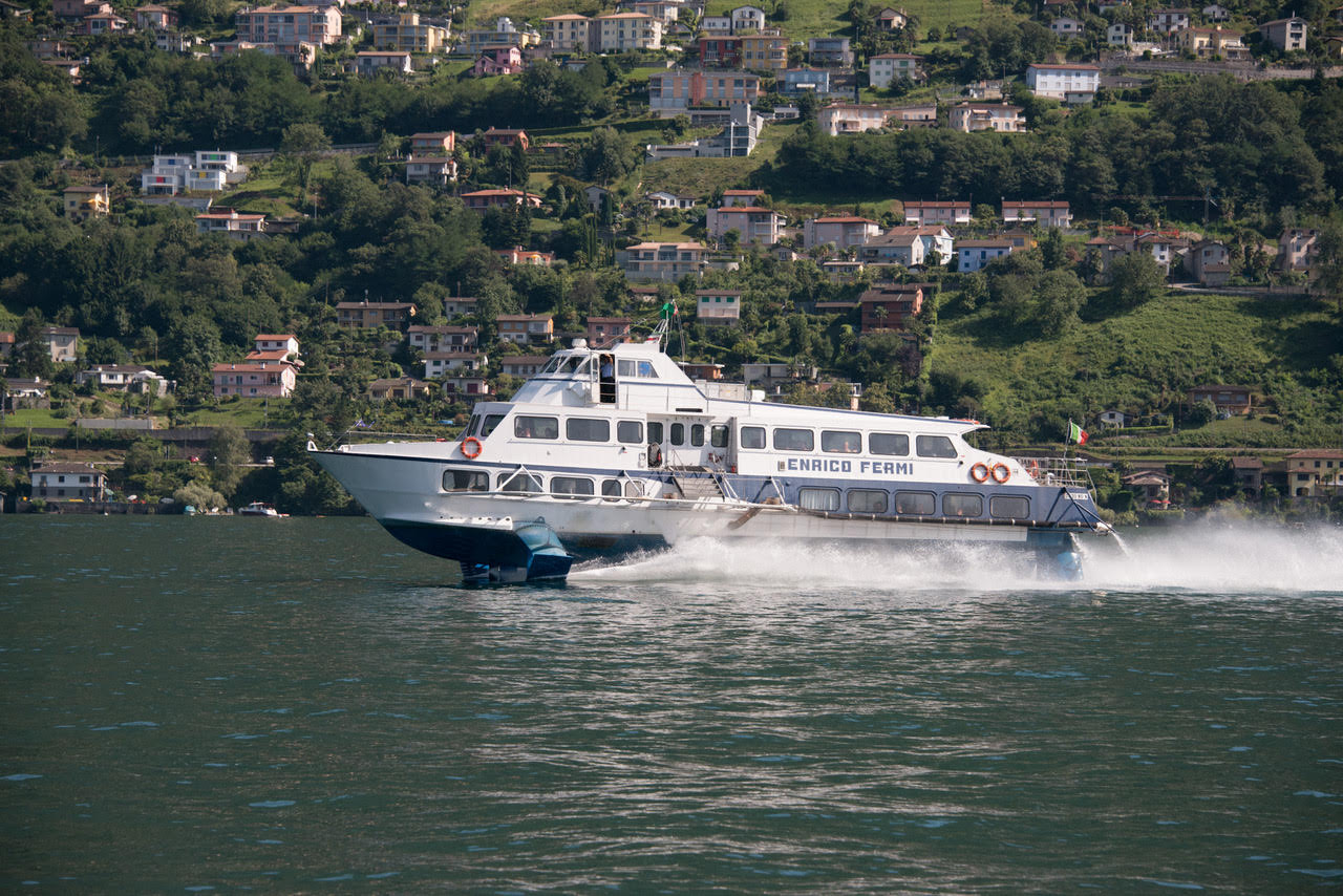 High speed ferry, Lake Maggiore, Italy
